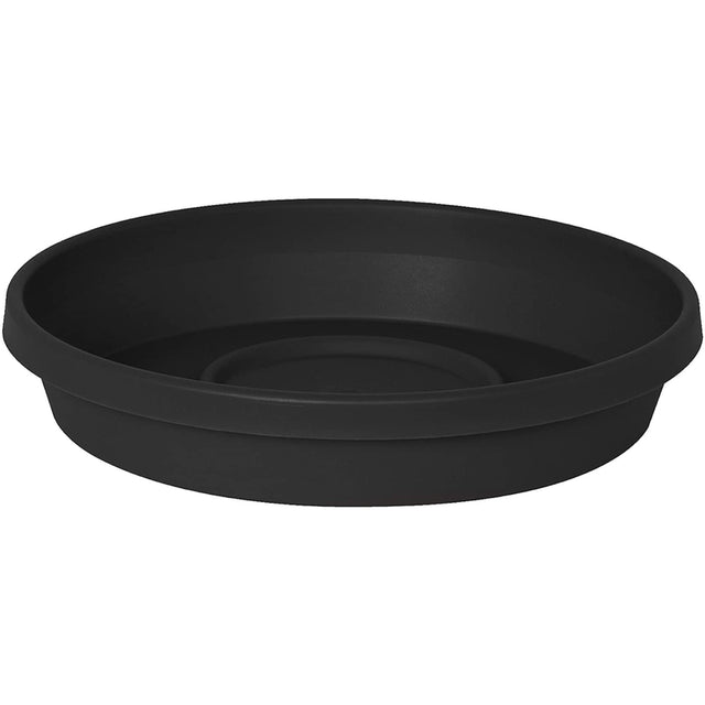 Bloem Terra 3.5 in. H X 20 in. W X 20 in. D X 24 in. D Plastic Solid Plant Saucer Black