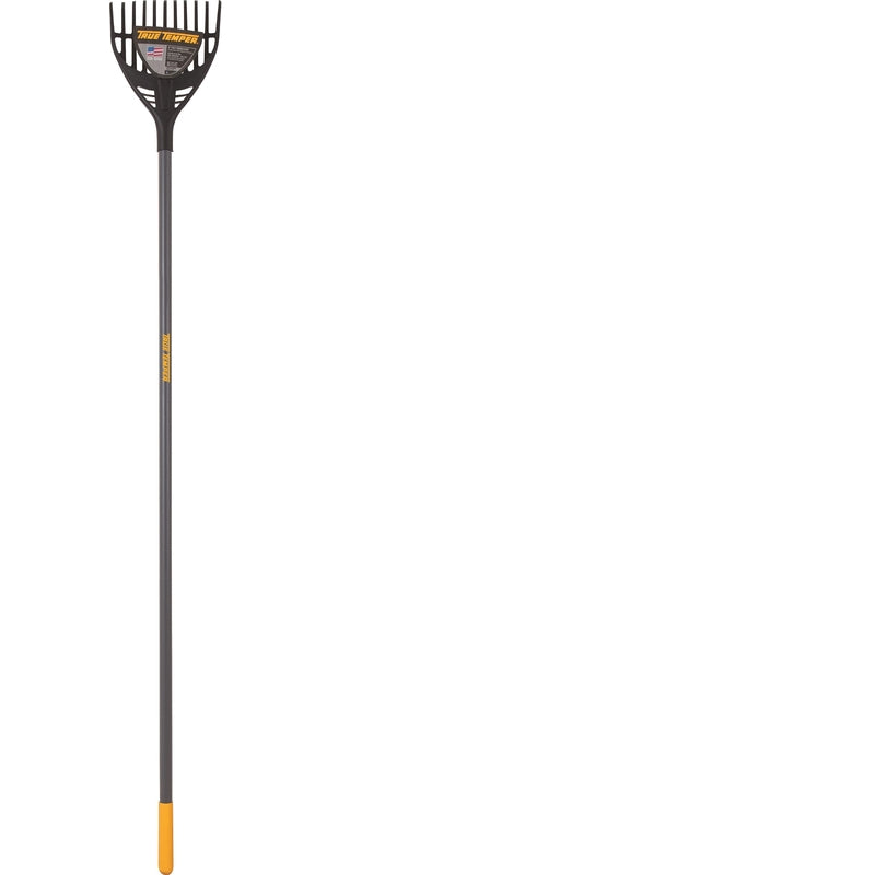 True Temper 65.19 in. 11 Tine Poly Shrub Rake Steel Handle