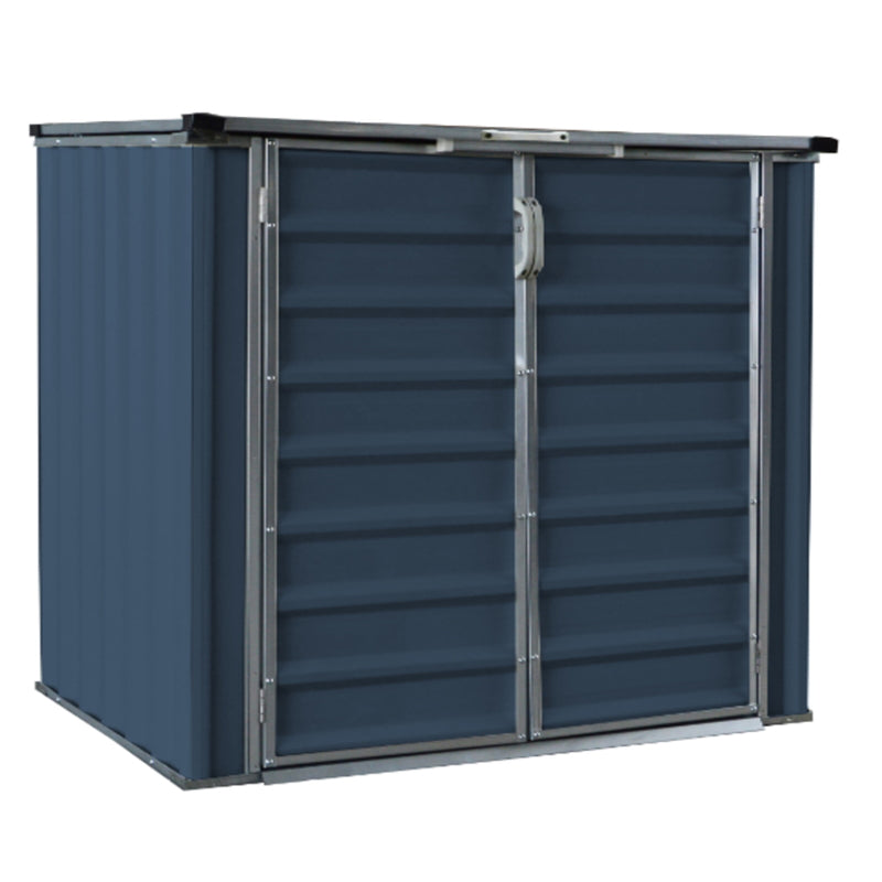 Build-Well 6 ft. x 4 ft. Metal Horizontal Modern Storage Shed without Floor Kit