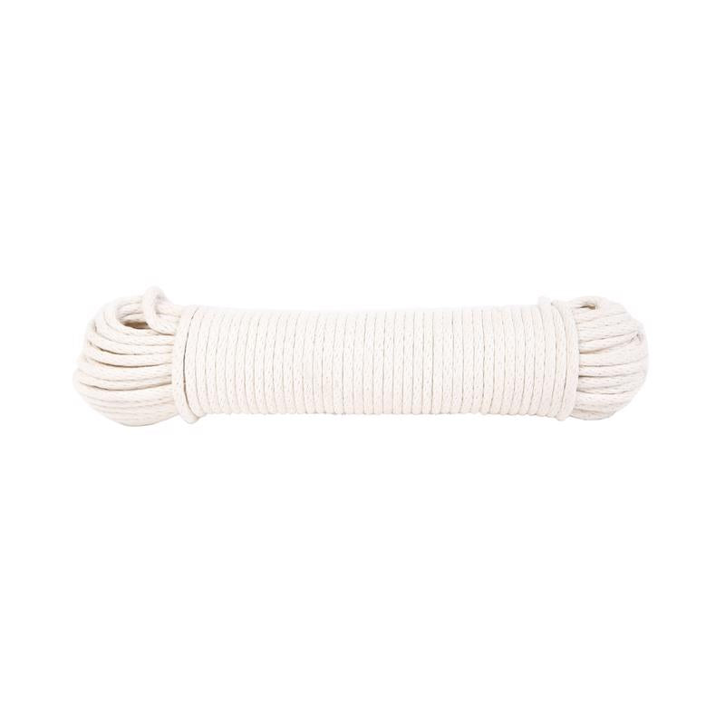 Koch 1/4 in. D X 100 ft. L White Braided Cotton Poly Blend Sash Cord