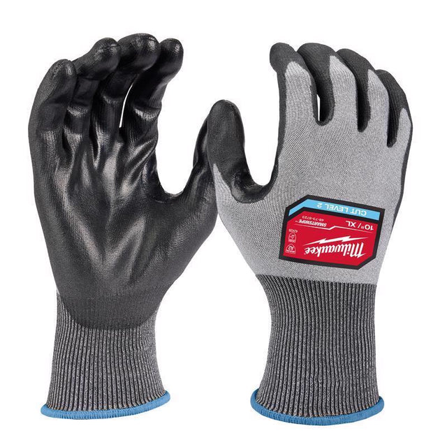 Milwaukee Cut Level 2 High Dexterity Polyurethane Dipped Gloves Gray XL 1 pair