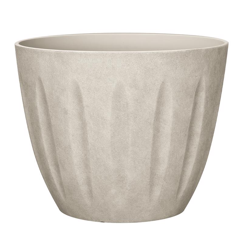 L&G Solutions 10 in. H X 12 in. D Polyresin Spritzer Planter Sand