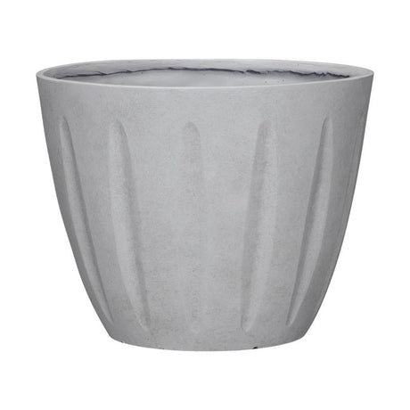 L&G Solutions 10 in. H X 12 in. D Polyresin Spritzer Planter Stone