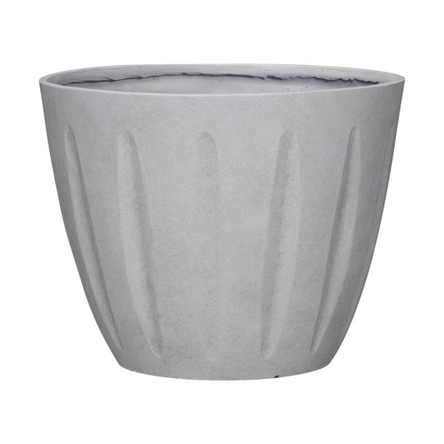 L&G Solutions 10 in. H X 12 in. D Polyresin Spritzer Planter Stone