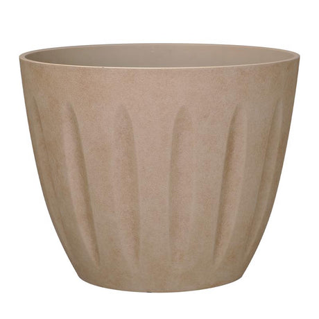 L&G Solutions 10 in. H X 12 in. D Polyresin Spritzer Planter Terracotta