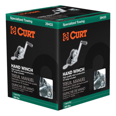 CURT 900 lb Hand Winch