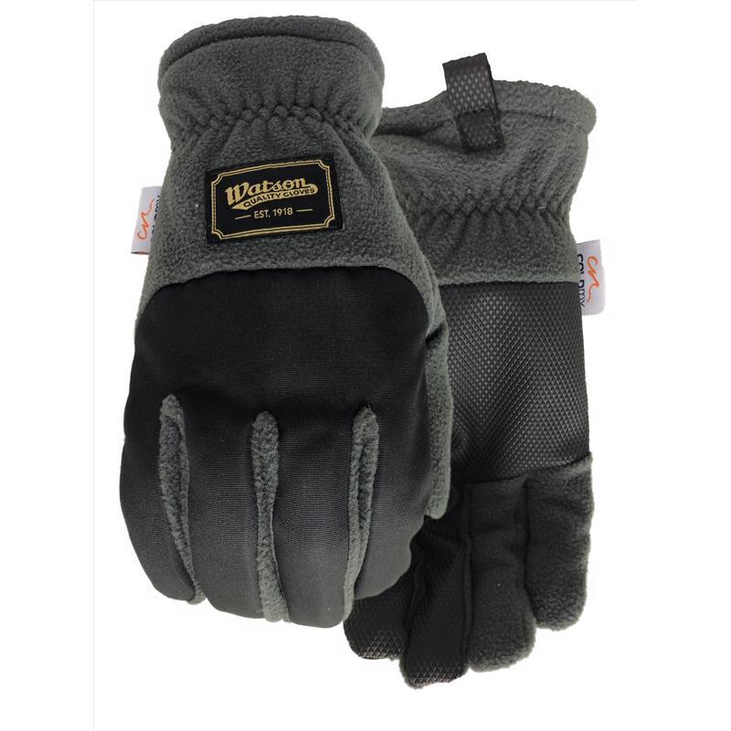 Watson Gloves L Polyester Fleece Navidad Grey/Black Cold Weather Gloves