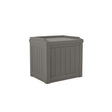 Suncast 22 in. W X 17 in. D Gray Plastic Deck Box with Seat 22 gal