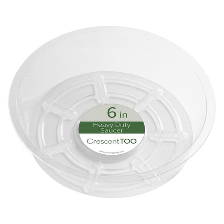 Crescent Garden 1.5 in. H X 6 in. D Plastic Plant Saucer Clear