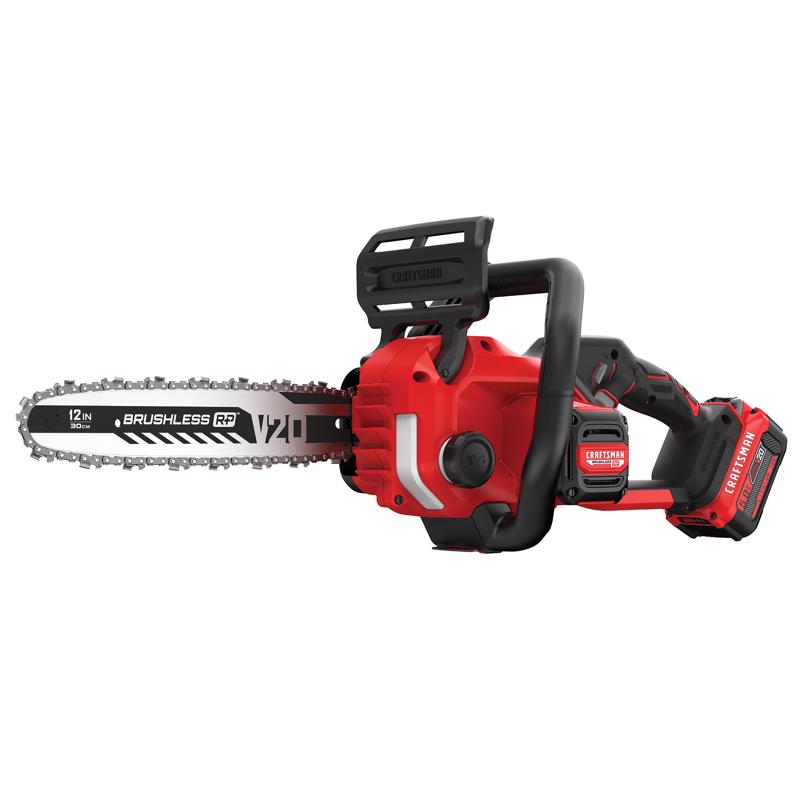 Craftsman V20 BRUSHLESS RP CMCCS630P1 12 in. 20 V Battery Chainsaw Kit (Battery & Charger)