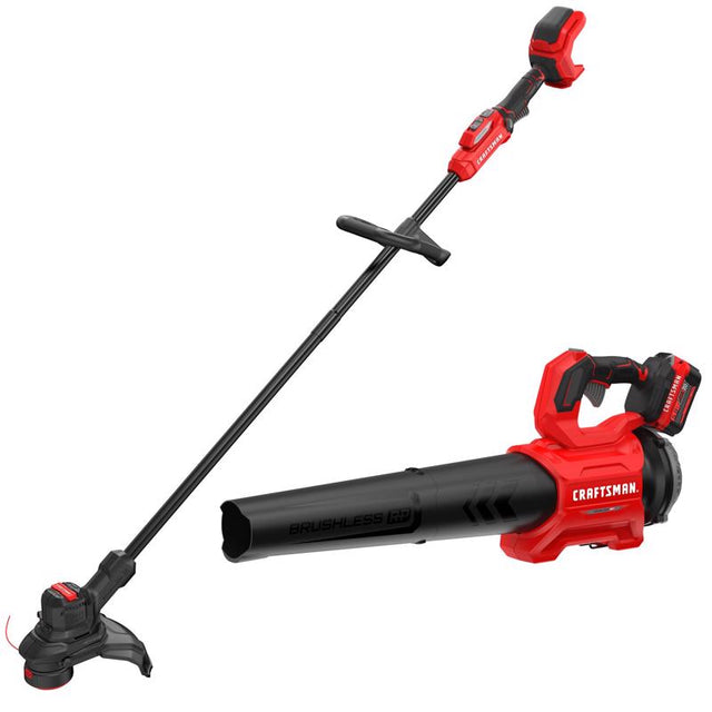 Craftsman V20 BRUSHLESS RP CMCK497P1 13 in. 20 V Battery String Trimmer Kit (Battery & Charger)