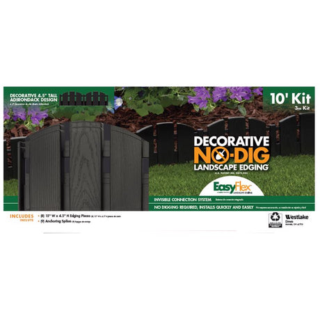 EasyFlex 10 ft. L X 4.5 in. H Plastic Black Landscape Edging Kit