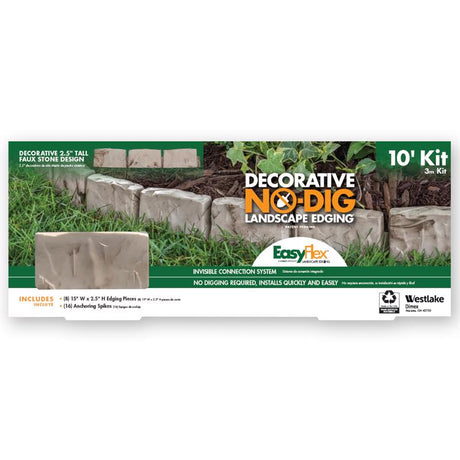 EasyFlex 10 ft. L X 2.7 in. H Plastic Brown Landscape Edging Kit