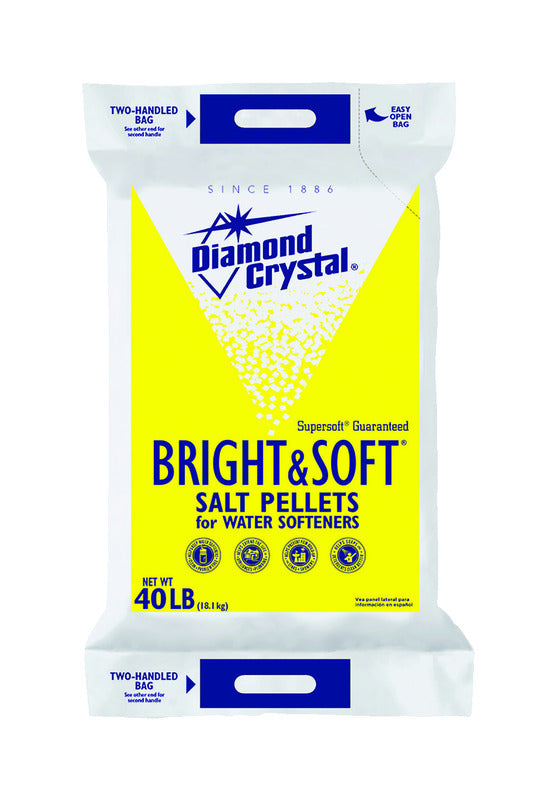 Diamond Crystal Bright & Soft Water Softener Salt Pellets 40 lb