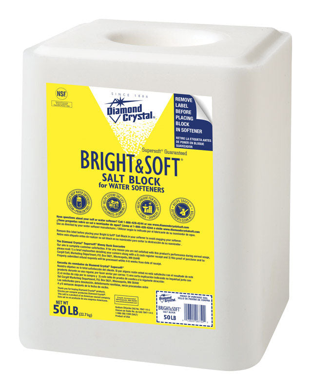 Diamond Crystal Bright & Soft Water Softener Salt Block 50 lb