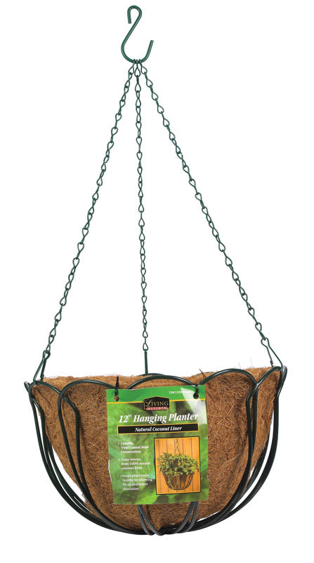 Panacea Steel Hanging Basket Green