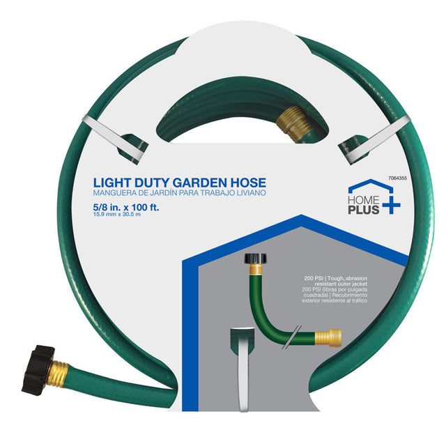 Home Plus 5/8 in. D X 100 ft. L Light Duty Garden Hose