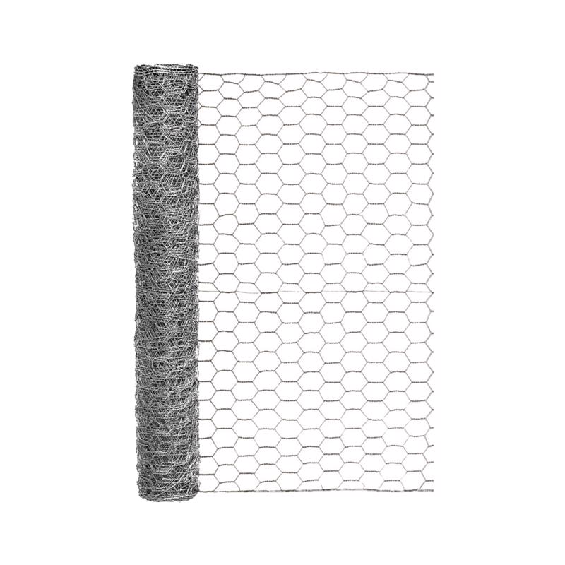 Garden Craft 24 in. H X 25 ft. L Galvanized Steel Poultry Netting 1 in.