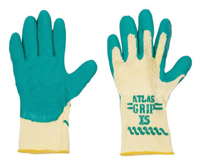 Atlas Kid Tuff Unisex Indoor and Outdoor Gardening Gloves Green/Yellow XS 1 pair