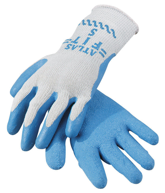 Atlas Fit Unisex Indoor/Outdoor Coated Work Gloves Blue/Gray XL 1 pair