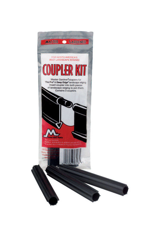 Master Mark Master Gardener 4 in. H Plastic Black Edging Coupler Kit