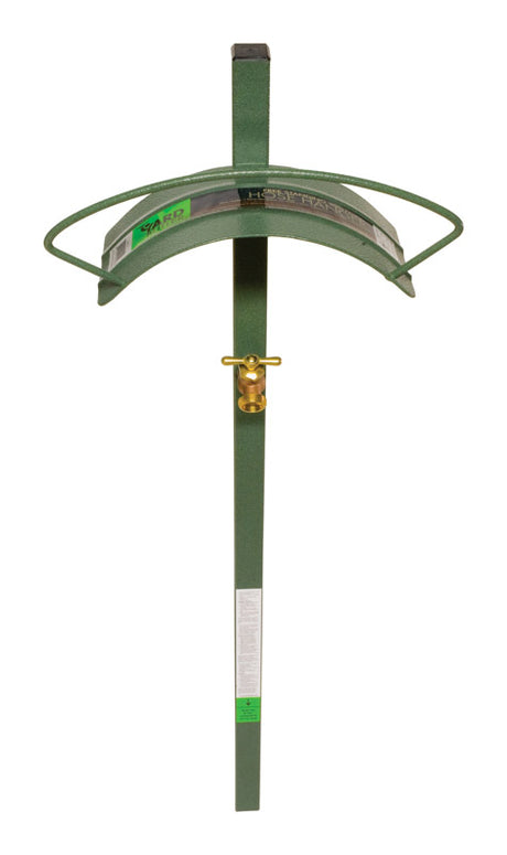 Yard Butler 150 ft. Green Free Standing Hose Hanger with Faucet