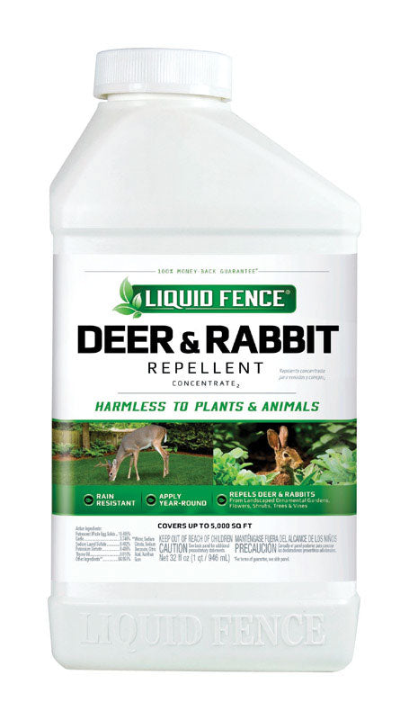 Liquid Fence Animal Repellent Liquid For Deer and Rabbits 32 oz