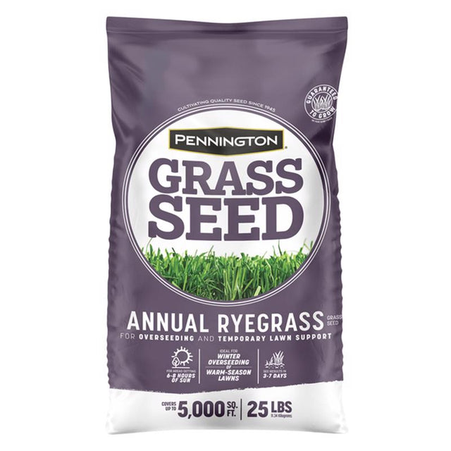 Pennington Annual Ryegrass Sun or Shade Grass Seed 25 lb