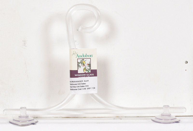 Audubon Clear Glass 11.5 in. H Window Plant Hanger 1 pk