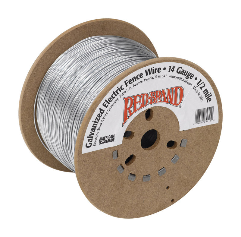 Red Brand Electric-Powered Electric Fence Wire Silver