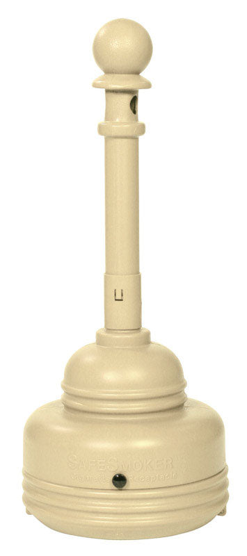 Eagle Beige Plastic/Steel Smoking Receptacle 5 qt