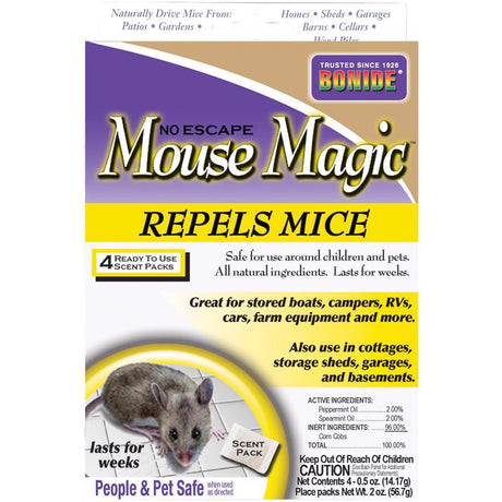 Bonide Mouse Magic Animal Repellent Scent Pouch For Mice 4 pk