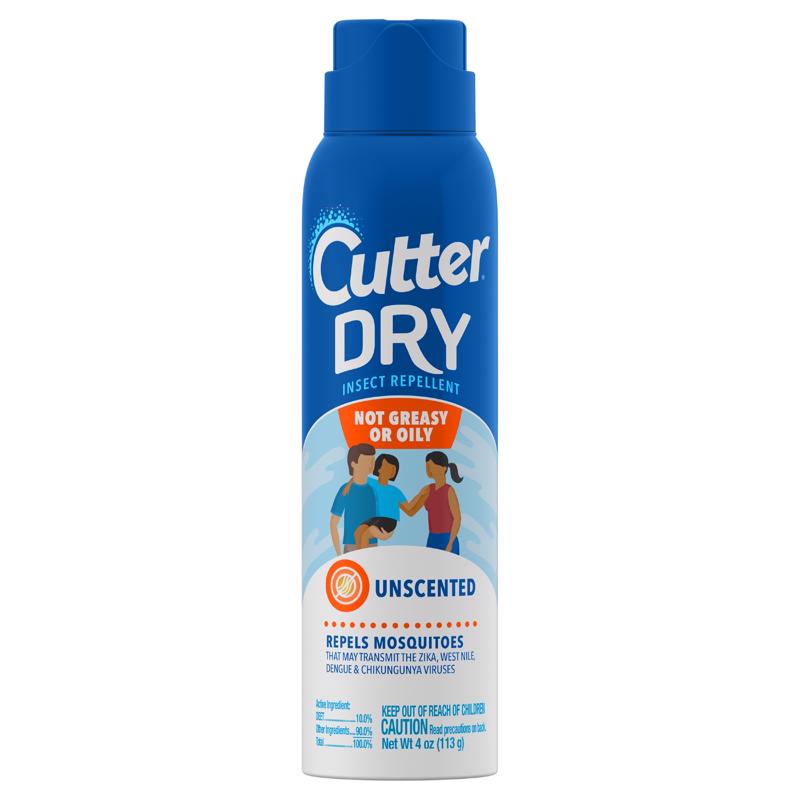 Cutter Dry Insect Repellent Liquid For Mosquitoes/Other Flying Insects 4 oz