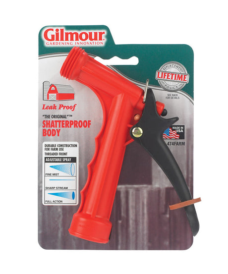 Gilmour The Original Adjustable Continuous Plastic Threaded Front Hose Nozzle