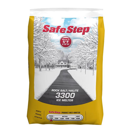 Safe Step 3300 Sodium Chloride Crystal Halite/Rock Salt Ice Melt 10 lb