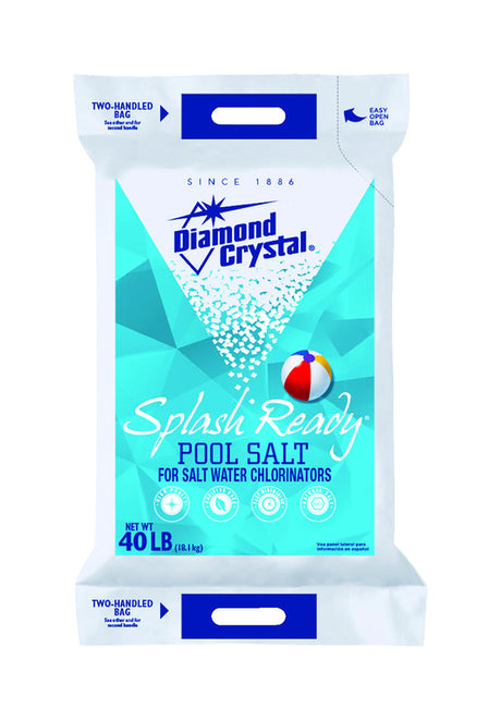 Diamond Crystal Splash Ready Granule Pool Salt 40 lb