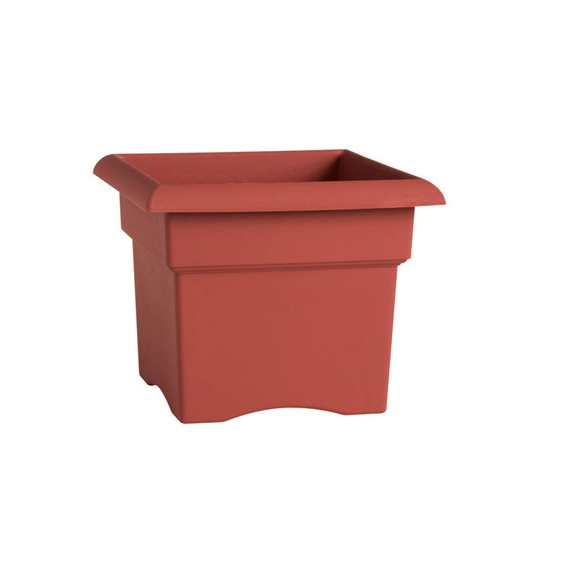 Bloem 11 in. H Resin Veranda Planter Terracotta Clay