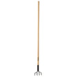 Home Plus+ 4 Tine Steel Cultivator 48 in. Wood Handle