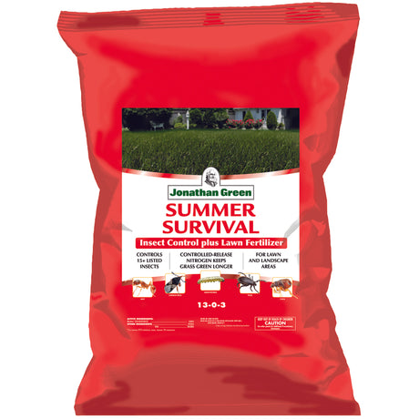 Jonathan Green Summer Survival Insect and Grub Control Lawn Fertilizer For All Grasses 15000 sq ft