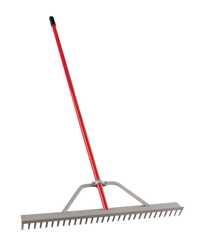 Corona 61 in. 30 Tine Aluminum Landscape Rake Aluminum Handle