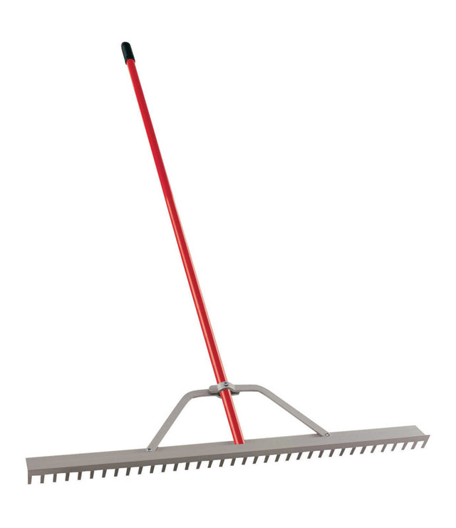 Corona 66 in. 30 Tine Aluminum Landscape Rake Aluminum Handle