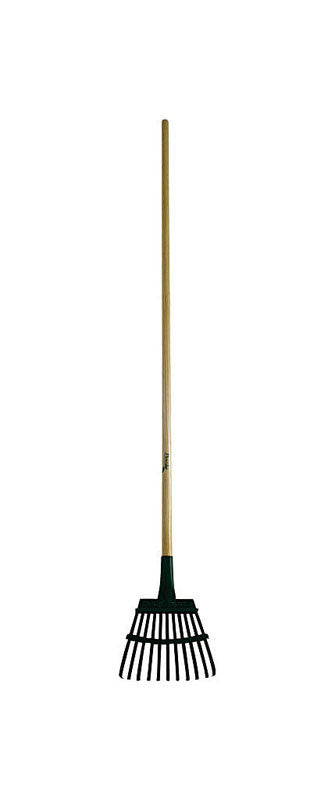 Flexrake 58 in. 11 Tine Steel Shrub Rake Wood Handle