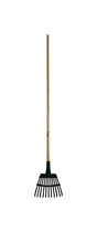 Flexrake 58 in. 11 Tine Steel Shrub Rake Wood Handle