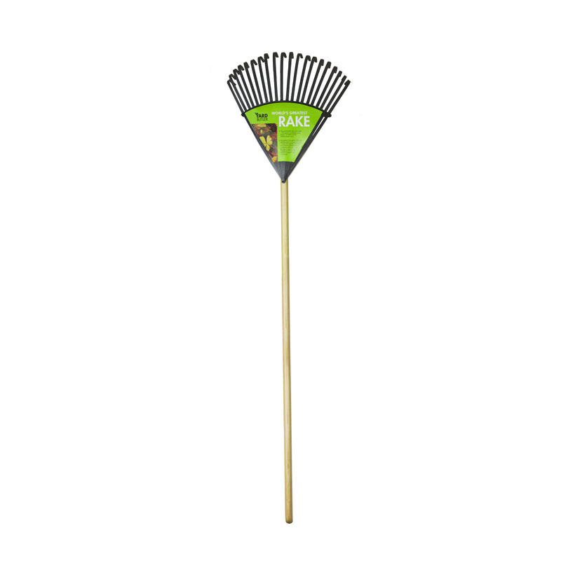 Yard Butler 62 in. 20 Tine Steel Fan Rake Wood Handle