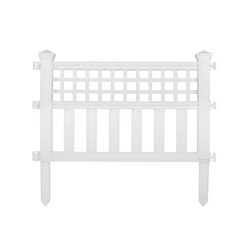 Suncast 2 ft. L X 20.5 in. H Resin White Garden Fence