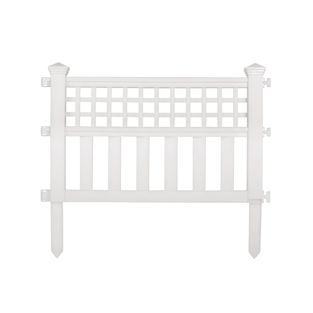 Suncast 2 ft. L X 20.5 in. H Resin White Garden Fence