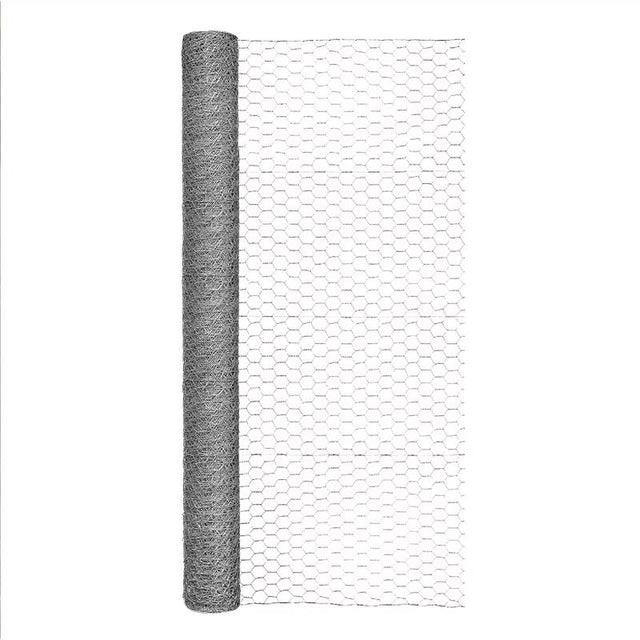 Garden Craft 48 in. H X 50 ft. L Galvanized Steel Poultry Netting 1 in.