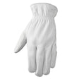 Wells Lamont L Goatskin Leather Driver Pearl Gray Gloves