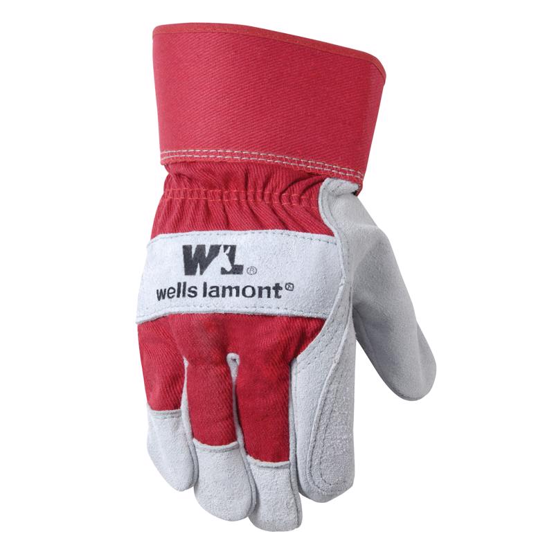 Wells Lamont Universal Palm Work Gloves Red L 1 pair