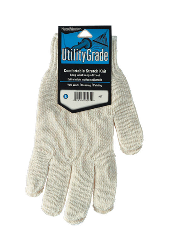 Handmaster Unisex Indoor/Outdoor Utility Stretch Gloves White M 1 pair